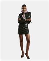 River Island Womens Jacket Green Faux Leather Croc Harrington Outerwear Top - 12 Regular