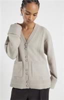 River Island Womens Cardigan Brown Knitted Long Sleeve V-Neck Jumper Top - S Regular