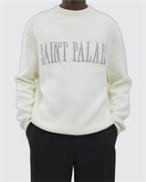 River Island Mens Sweatshirt Ecru Regular Fit Saint Palais Crew Neck Long Sleeve - L Regular