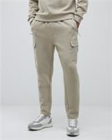 River Island Mens Joggers Beige Slim Fit Nylon Hybrid Trousers Pants Bottoms - M Regular