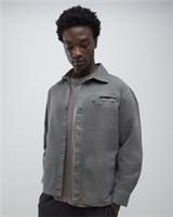 River Island Mens Overshirt Grey Long Sleeve L'espoir Graphic Long Sleeve Top - M Regular
