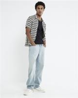 River Island Mens Loose Fit Jeans Blue Denim Fabric Trousers Pants Bottoms - 38 Regular Regular