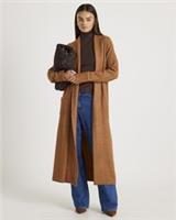 River Island Womens Maxi Cardigan Brown Knitted Belted Long Sleeve Jumper Top - M Regular