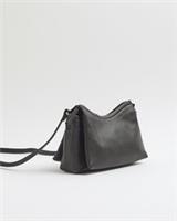 River Island Womens Crossbody Bag Black Leather Zip Fastening Detachable Strap