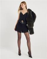 River Island Womens Waistcoat Black Sleeveless Lace Trim V-Neck Outerwear Top - 12 Regular