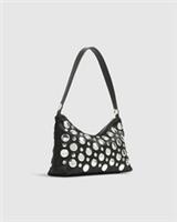River Island Womens Grab Bag Black Olivia Attwood Zip Studded Grab Handle