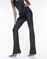 River Island Womens Flared Jeans Black Mid Rise Glitter Trousers Pants Bottoms - 10 Regular Regular