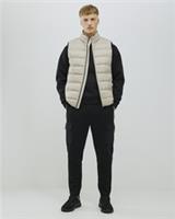 River Island Mens Puffer Gilet Beige Lightweight Sleeveless Zip Outerwear Top - M Regular
