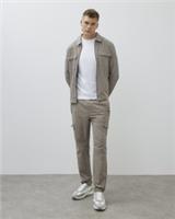 River Island Mens Cargo Trousers Brown Nylon Skinny Fit Drawstring Pants Bottoms - M / Regular Regular