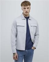 River Island Mens Overshirt Grey Regular Fit Zipper Collared Outerwear Top - M Regular