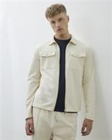 River Island Mens Overshirt Cream Slim Fit Double Pocket Collared Outerwear Top - XL Regular