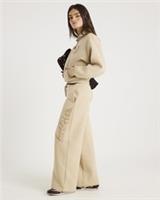 River Island Womens Joggers Beige NYC Wide Leg Drawstring Trousers Pants Bottoms - S Regular