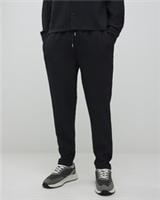 River Island Mens Plisse Joggers Black Slim Fit Drawstring Trousers Pants Bottom - L Regular