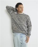 River Island Mens Jumper Navy Long Sleeve Stripe Crew Neck Sweater Pullover Top - M Regular