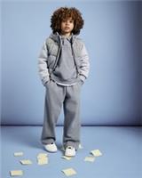River Island Boys Jacket Grey Hooded Hybrid Gilet Zipped Outerwear Top - 9-10 Years Regular