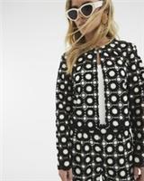 River Island Womens Jacket Petite Black Crochet Short Round Neck Outerwear Top - 14 Petites