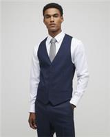 River Island Mens Waistcoat Navy Slim Fit Single Breasted Outerwear Top - 38 Regular