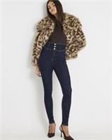 River Island Womens Skinny Jeans Blue Corset waistband Trousers Pants Bottoms - 14 Regular Regular