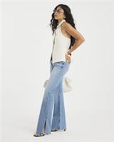 River Island Womens Flared Jeans Blue Relaxed Denim Trousers Pants Bottoms - 16 Regular Regular