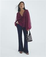 River Island Womens Flared Jeans Petite Blue Denim Trousers Pants Bottoms - 8 Extra Short Petites