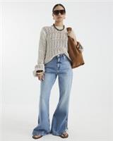 River Island Womens Flared Jeans Petite Blue High Rise Trousers Pants Bottoms - 12 Extra Short Petites