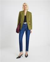 River Island Womens Mom Jeans Blue High Rise Denim Trousers Pants Bottoms - 12 Short Regular