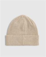 River Island Mens Beanie Hat Stone Gothic Waffle Fold Up Brim Waffle Textured