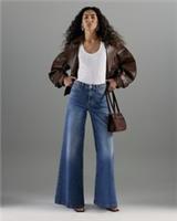 River Island Womens Wide Leg Jeans Blue Palazzo Denim Trousers Pants Bottoms - 8 Regular Regular