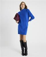 River Island Womens Mini Jumper Dress Blue Knitted Long Sleeve High Neck - L Regular