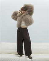 River Island Womens Trousers Brown Premium Balloon Leg Cuffed Pants Bottoms - M Regular