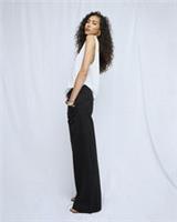 River Island Womens Wide Leg Jeans Black Low Rise Palazzo Trousers Pants Bottoms - 12 Regular Regular