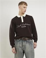 River Island Mens Jumper Brown Regular Fit Penrose Ottoman Pullover Sweater Top - L Regular