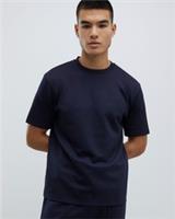 River Island Mens T-Shirt Navy Slim Fit Long Sleeve Lightweight T Shirt Tee Top - S Regular