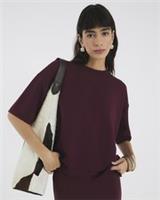 River Island Womens T-Shirt Red Premium Short Sleeve Boxy T Shirt Tee Top - XL Regular