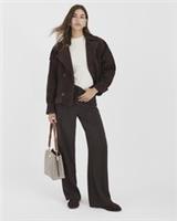 River Island Womens Wide Leg Trousers Brown Elasticated Drawstring Pants Bottoms - L Regular