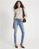 River Island Womens Skinny Jeans Blue High Rise Zip Front Trousers Pants Bottoms - 18 Regular Regular