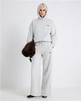 River Island Womens Joggers Grey RVR Edition Wide Leg Elasticated Pants Bottoms - L Regular