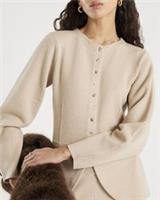 River Island Womens Cardigan Beige Knitted Long Sleeve Structured Jumper Top - S Regular