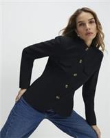 River Island Womens Jacket Black Pocket Detail Structured Outerwear Top - 8 Regular