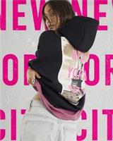 River Island Mens Hoodie The Real Hackney Dave Black NY Hooded Sweatshirt Top - M Regular