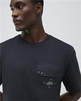 River Island Mens T-Shirt Grey Regular Fit Chest Pocket Crew T Shirt Tee Top - S Regular