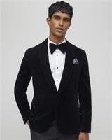 River Island Mens Suit Jacket Black Slim Fit Velvet Notch Lapels Outerwear Top - 44 Regular Regular