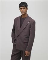 River Island Mens Suit Jacket Purple Relaxed Fit Wrap Notch Lapels Outerwear Top - 40 Regular Regular
