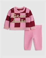 River Island Baby Girls Jumper & Leggings Set Santa Nephthys Pink 2 Piece - 6-9 Months Regular
