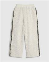 River Island Girls Trousers Cream Sequin RI Side Taped Drawstring Pants Bottoms - 8 Years Regular