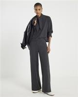 River Island Womens Wide Leg Trousers Grey Cosy Elasticated Waist Pants Bottoms - S Regular