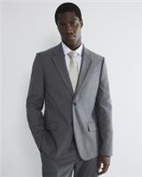 River Island Mens Suit Jacket Grey Stretch Slim Fit Single Breasted Outerwear - 38 Long Regular