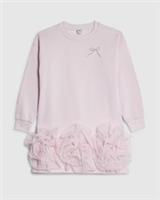 River Island Girls Shirt Dress Pink Rosette Hem Sweatshirt Long Sleeve
