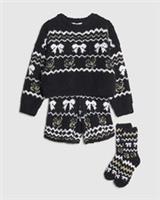 River Island Girls Loungewear & Sock Set Black Cosy 2 Piece Long Sleeve