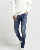 River Island Mens Skinny Jeans Blue Super Spray On Trousers Pants Bottoms - 34 Long Regular